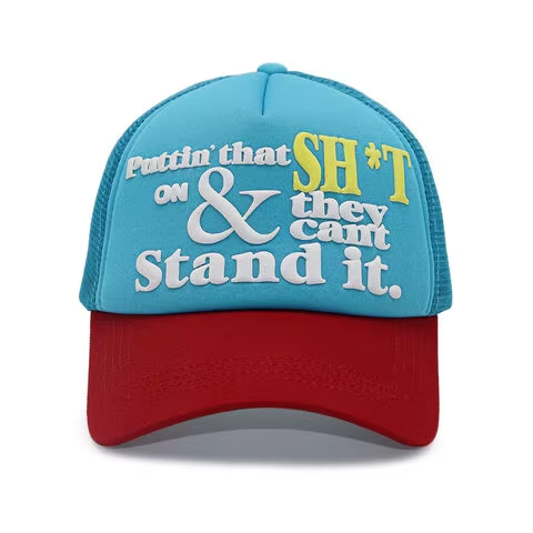 Custom Design 3d Embroidery Logo Panel High Premium Quality Snapback Hat Mens Foam Mesh Animal Trucker Hats