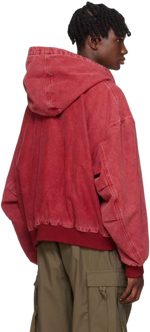 Custom Embroidery Logo Oversized Vintage Acid Wash Loose Box Fit Cropped Zip up Hoodie Heavyweight Cotton Canvas Jacket