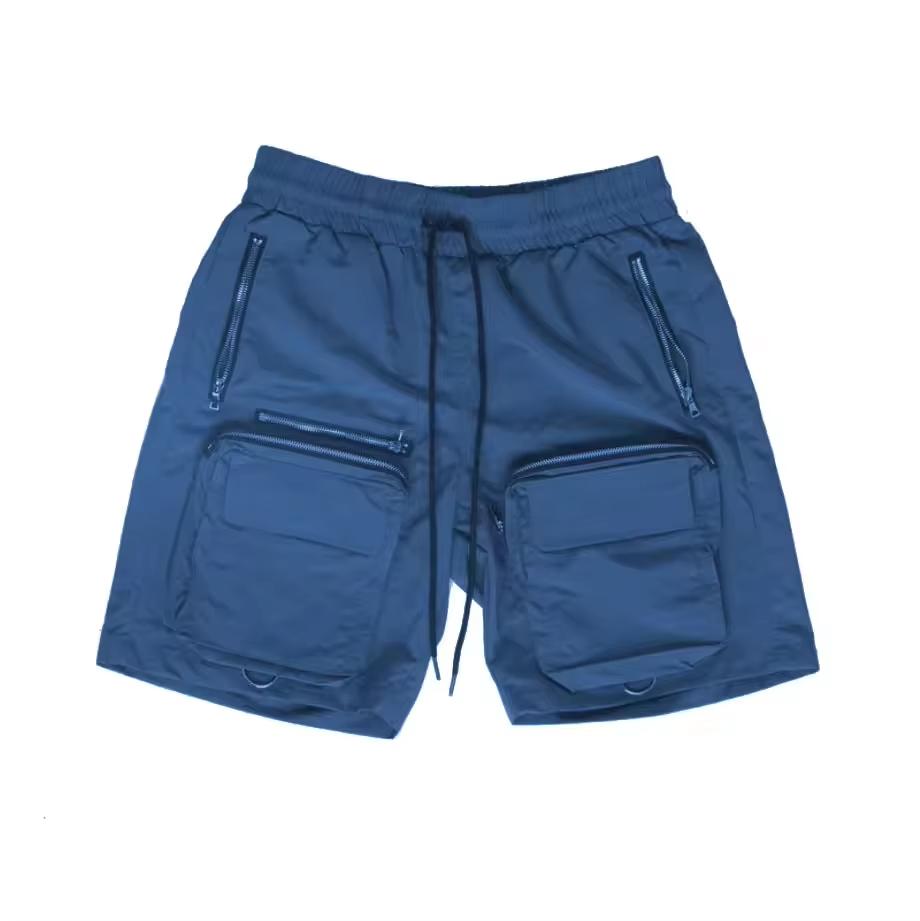 Custom Mens Street Shorts Summer Casual Male Zip Multiple Pocket 100% Cotton Cargo Short Pants for Men