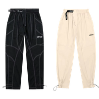 Casual Streetwear Sweat Wicking Woven Utility Pants Unisex Side Belt Closure Adjustable Cuff Ankle Duck Fabric Cargo Pants