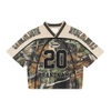 Men's Fashion Mesh Boxy Jersey Custom Oversized Cropped American Football Streetwear T-shirt