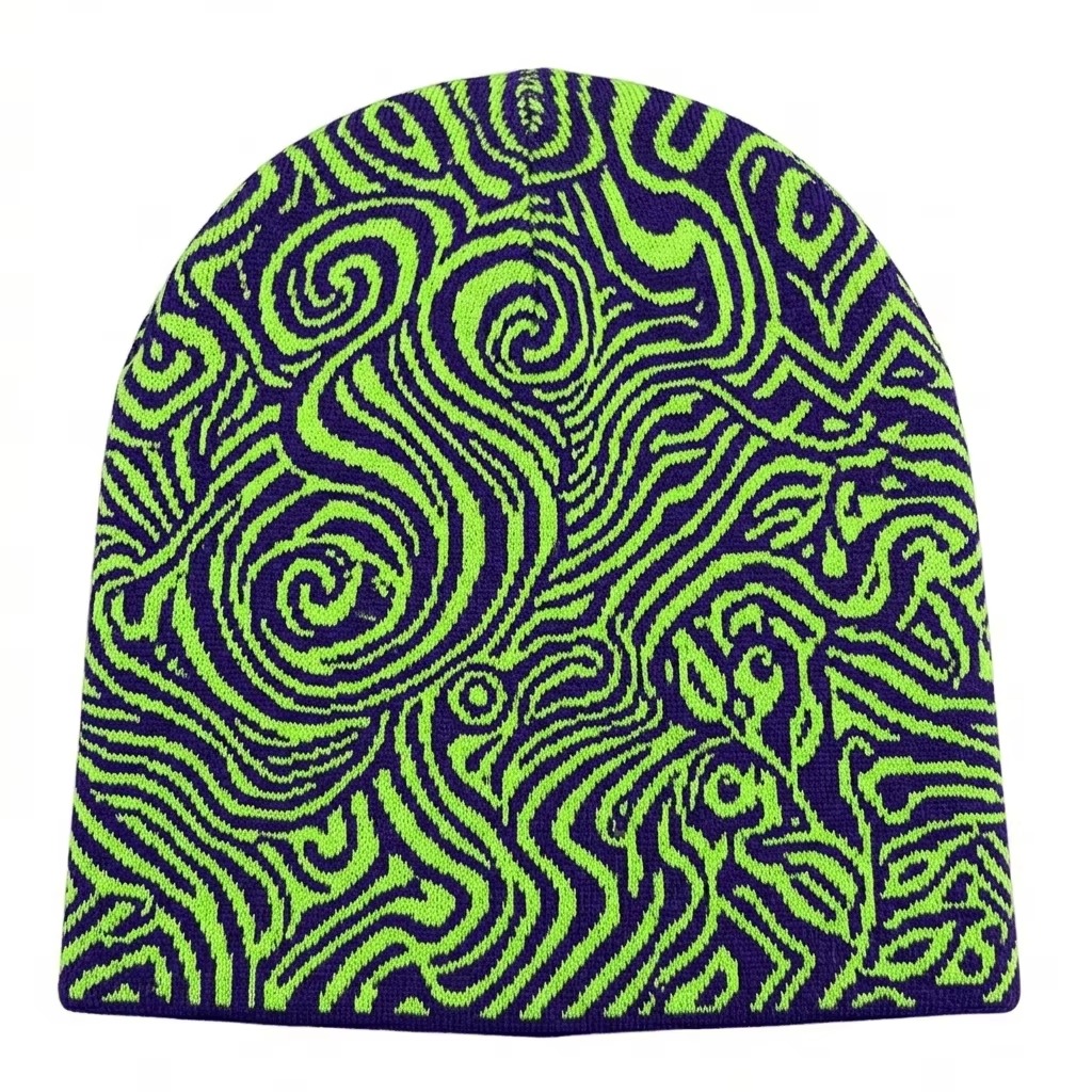 Custom Wholesale Logo Embroidery High Quality Toques Jacquard Acrylic Suitable Men And Women Beanie