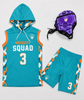 Custom Full Sublimation Print Compression American 7v7 Jersey Set Sleeveless Hoodie 7v7 Football Uniforms Manufacturer