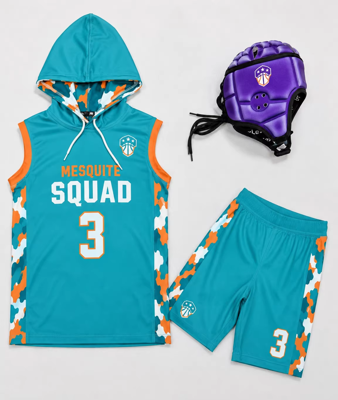 Custom Full Sublimation Print Compression American 7v7 Jersey Set Sleeveless Hoodie 7v7 Football Uniforms Manufacturer