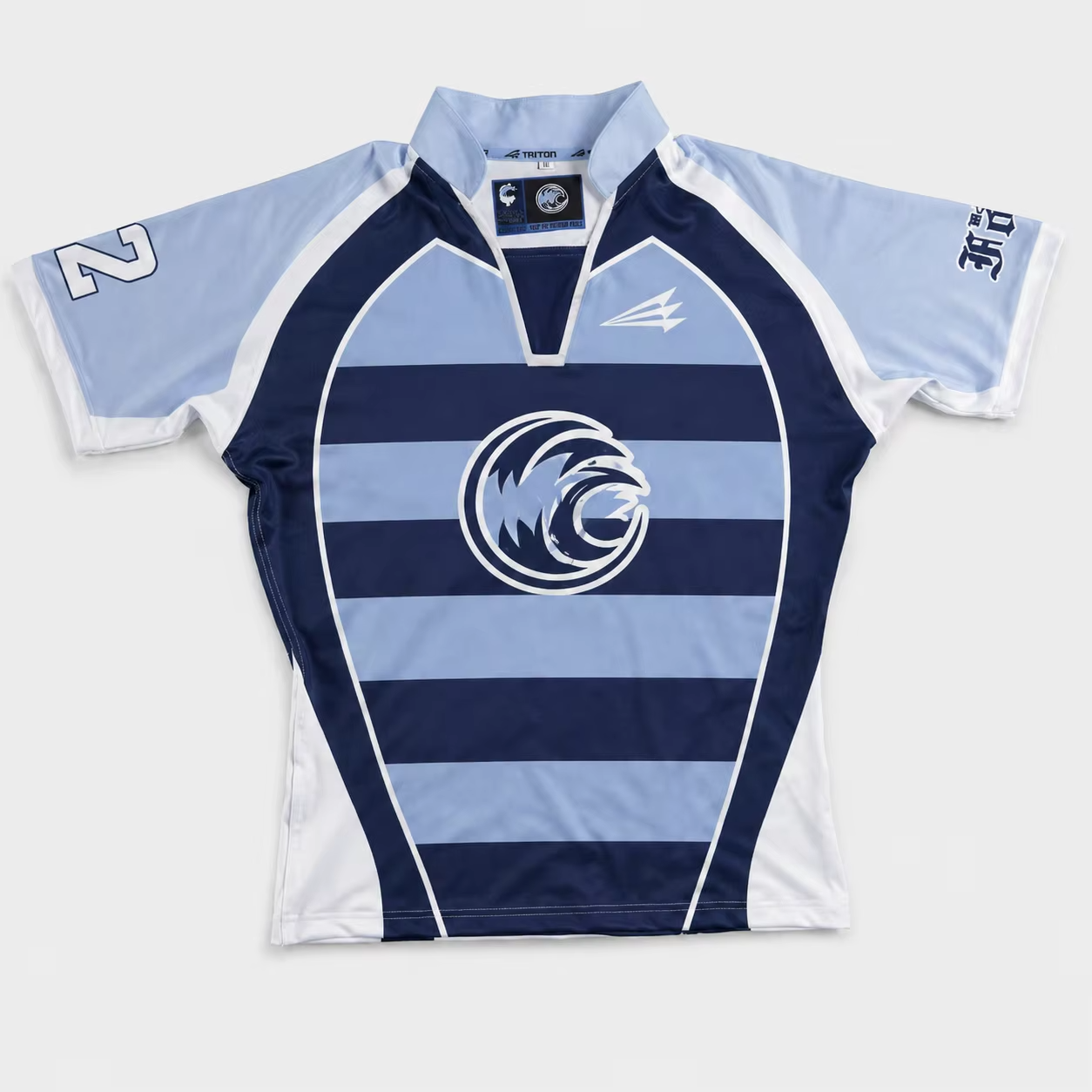 Customized Sublimated Polo Rugby Jersey V-Neck Stand-up Collar Graphic Printed Training Professional Competitions Rugby Jersey