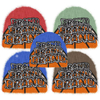 OEM Custom Unisex Leisure Winter 100% Cotton Whole Body Jacquard Woven Knit Graphic Beanie Hat