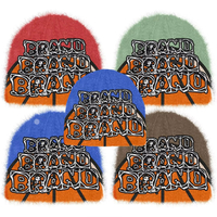 OEM Custom Unisex Leisure Winter 100% Cotton Whole Body Jacquard Woven Knit Graphic Beanie Hat