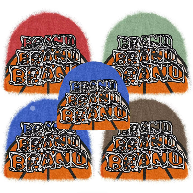 OEM Custom Unisex Leisure Winter 100% Cotton Whole Body Jacquard Woven Knit Graphic Beanie Hat