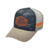 Custom High Quality Men Plain Foam 2 Stripes Side Striped Mesh Vintage 3d Embroidery Snapback Logo Trucker Hat