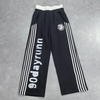 Men Baggy Heavyweight Flare Wide Leg Double Waist Sweatpants DTG Printing Embroidery Pants