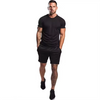 Streetwear Washed Distressed Embroidery Unisex Mens Summer 2 Piece Men T-shirt And Shorts Set