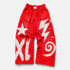 Custom Acid Washed Screen Print Graphics Streetwear Sweatpants Heavyweight Elastic Waist Distressed Hem Baggy Sweatpants Unisex