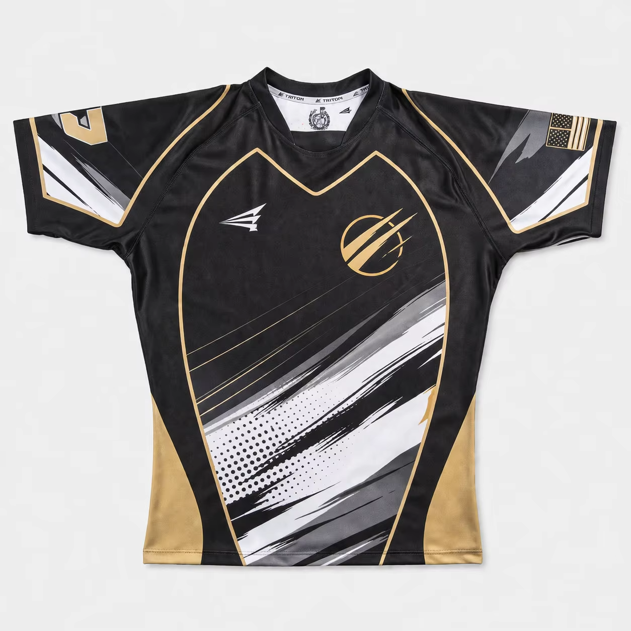 Customized Sublimated Polo Rugby Jersey V-Neck Stand-up Collar Graphic Printed Training Professional Competitions Rugby Jersey