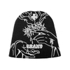 Custom Manufacture All Over Print With Logo Embroidery 100% Polyester Toques Jacquard Acrylic Beanie Hat