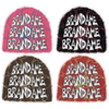 OEM Custom Unisex Leisure Winter 100% Cotton Whole Body Jacquard Woven Knit Graphic Beanie Hat