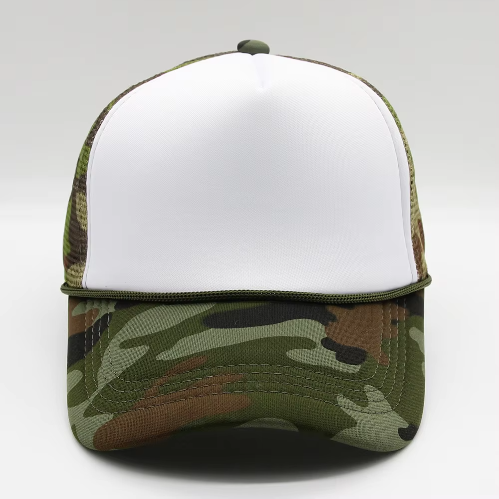 Custom Blank Polyester Breathable Personnalisable Sublimation Caps Puff Printing Embroidery Foam Mesh Trucker Hat