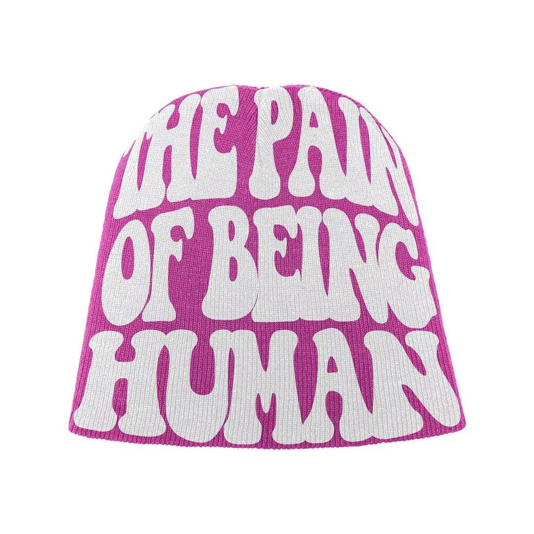 Custom Manufacture All Over Print With Logo Embroidery 100% Polyester Toques Jacquard Acrylic Beanie Hat