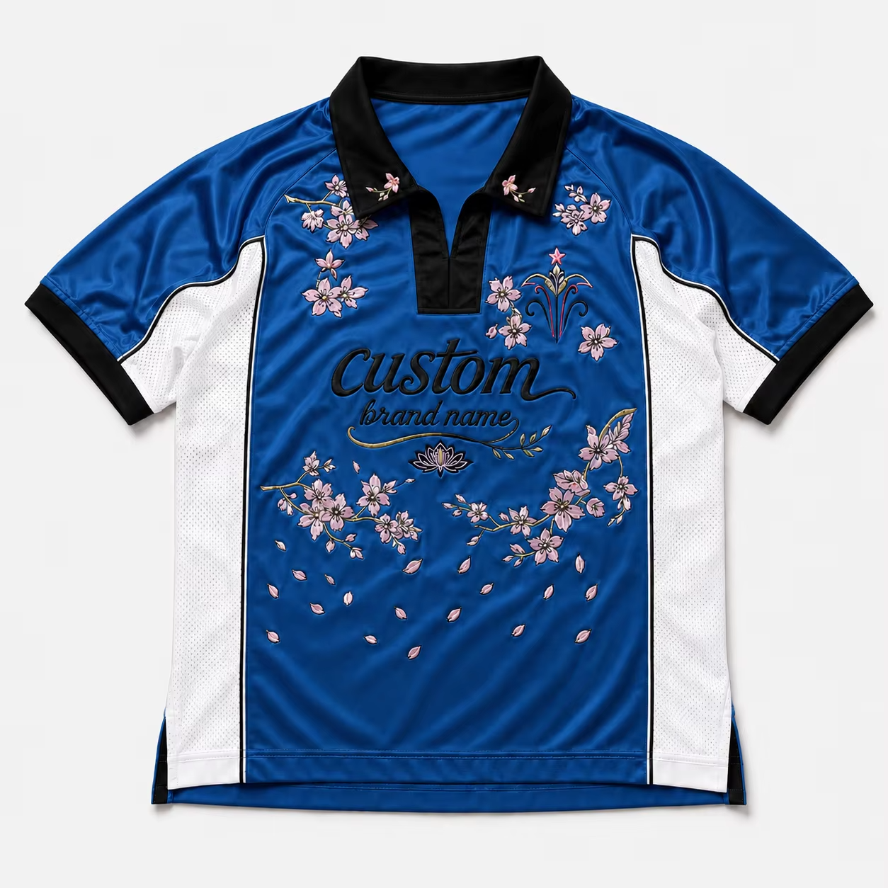 Clothing Manufacturer Custom Sublimation Printed Soccer Jersey Brand Letters 3D Embroidery Polo Collar Soccer T-shirts Wholesale