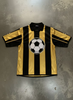 Custom Embroidery Graphic Maglie Calcio Jersey Striped Magliette Luxury Sublimation Print Rhinestone Soccer Jersey Shirts