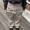 Customized Three Stripe Double Waist Sports Sweatpants Pure Cotton Street Style Straight Men's Trousers