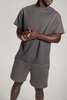 OEM Custom Heavyweight Cotton Jogging Sportswear Gym Tracksuit Streetwear Two Piece Short Men's Sets