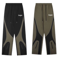 Custom Loose Fit Waterproof Nylon Fabric Utility Joggers Casual Streetwear Trousers Reflective Piping Cargo Pants
