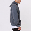 Men Customized Gray Blank 100%cotton Heavyweight Pullover Hoodie Quarter Zip up Pullover Oversized Hoodie