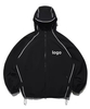 Custom Logo Reflective Piping Running Jacket Men's Waterproof Shell Hooded Jacket Coat Nylon Windbreaker Zip Jacket for Men