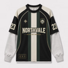 စိတ်တိုင်းကျ အပြည့်အ၀ Sublimated Double Layer အင်္ကျီလက်ရှည် ဘောလုံးပုံစံများ Tees Original Personalized Casual Soccer Streetwear Jersey