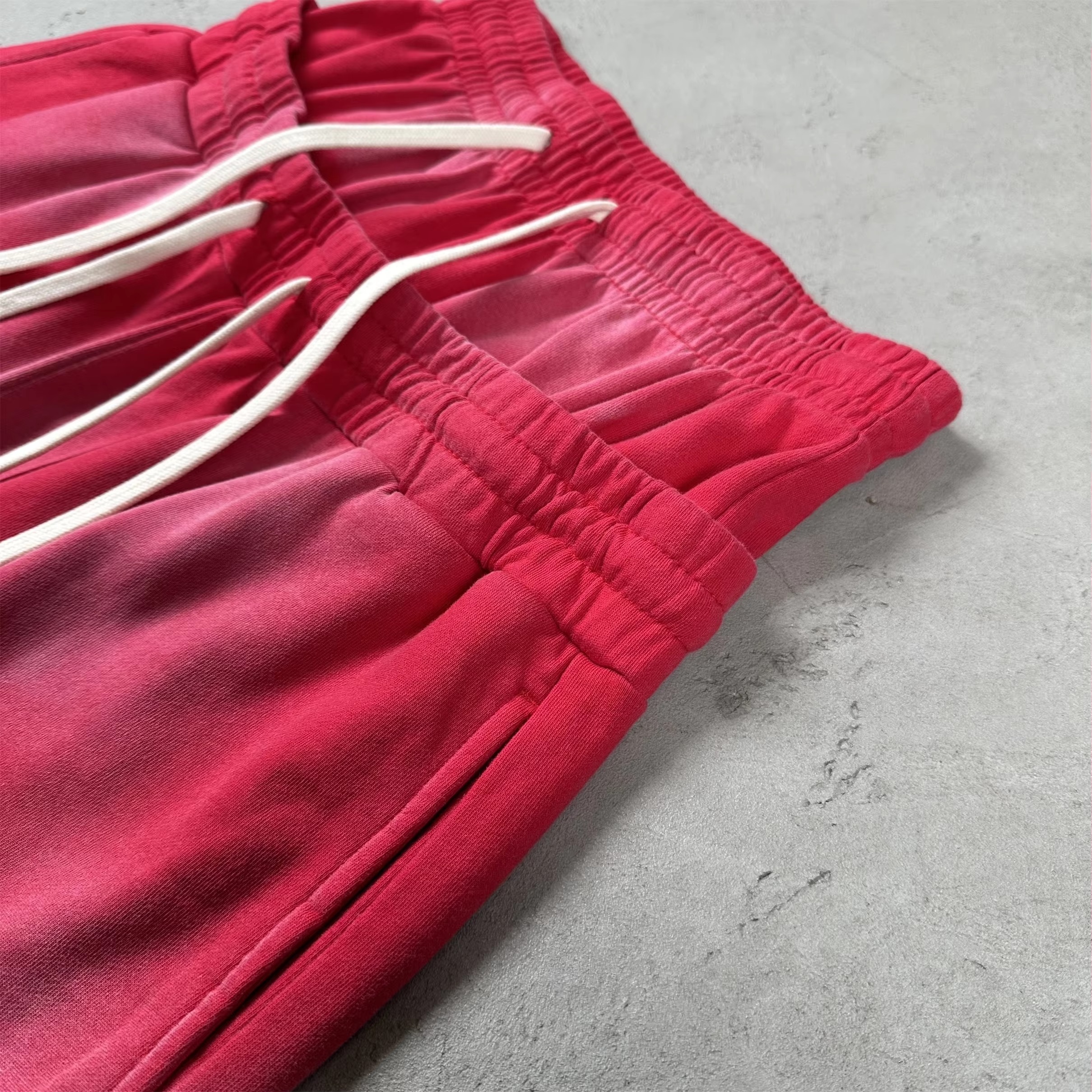 Wholesale Vintage West Coast Double Waistband Distressed Shorts Men's Heavyweight Loose Fit Casual Summer Shorts