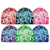 OEM Custom Unisex Leisure Winter 100% Cotton Whole Body Jacquard Woven Knit Graphic Beanie Hat