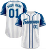Customized Sports Event Clothing Baseball Jersey Shirt Breathable Quick Dry Button Fly Striped Print Baseball T-shirt Uniforms
