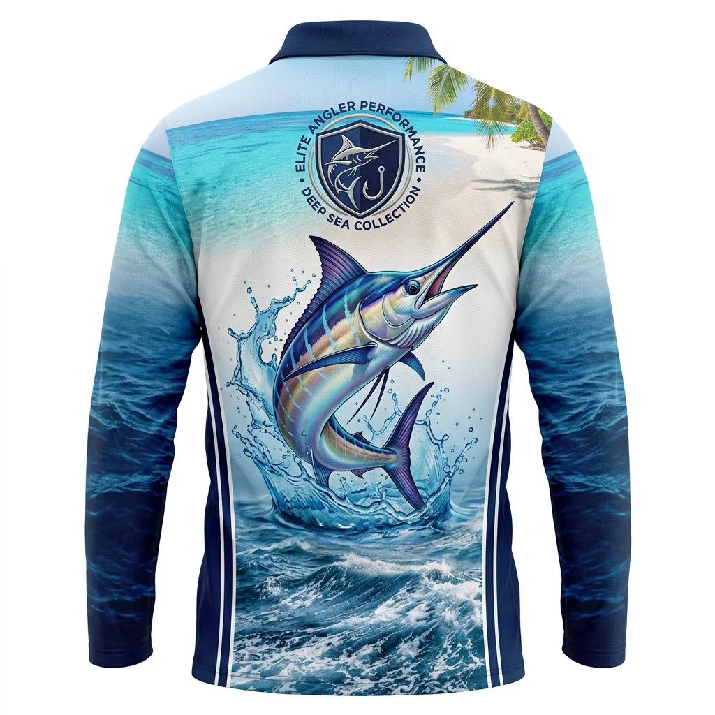 Polyester Fabric All Over Sublimation Print Performance Fishing Wear Custom Uv Upf 50 Protection Quick Dry Fishing T Shirt