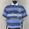 Custom Apparel Manufacturers Color Block Tee Heavyweight Oversized Men's T-shirt Embroidery Stripes Polo T Shirt