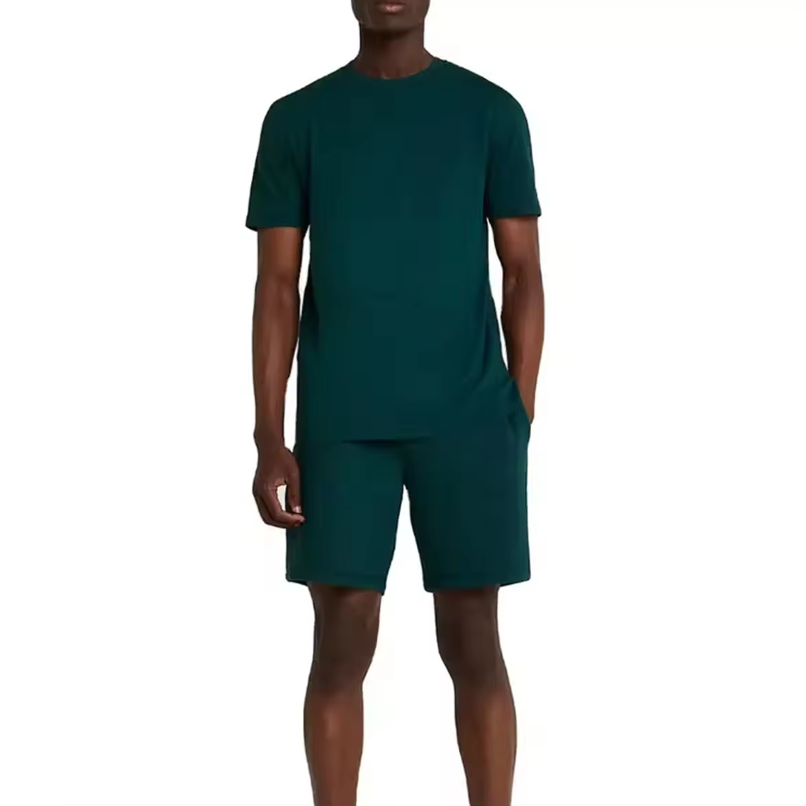 Streetwear Washed Distressed Embroidery Unisex Mens Summer 2 Piece Men T-shirt And Shorts Set