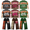 T-shirt a maniche lunghe a doppio strato con maniche a fiamma hip-hop premium in cotone oversize con stampa grafica personalizzata