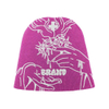 Custom Manufacture All Over Print With Logo Embroidery 100% Polyester Toques Jacquard Acrylic Beanie Hat
