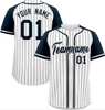 Customized Sports Event Clothing Baseball Jersey Shirt Breathable Quick Dry Button Fly Striped Print Baseball T-shirt Uniforms