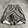 Custom Logo Mens Vintage Y2K Breathable Lined Elastic Drawstring Wide Leg Summer Streetwear Bermuda Shorts