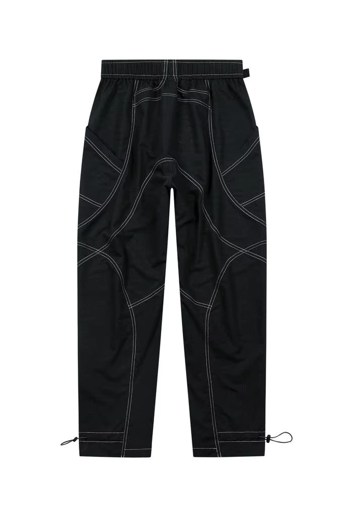 Casual Streetwear Sweat Wicking Woven Utility Pants Unisex Side Belt Closure Adjustable Cuff Ankle Duck Fabric Cargo Pants