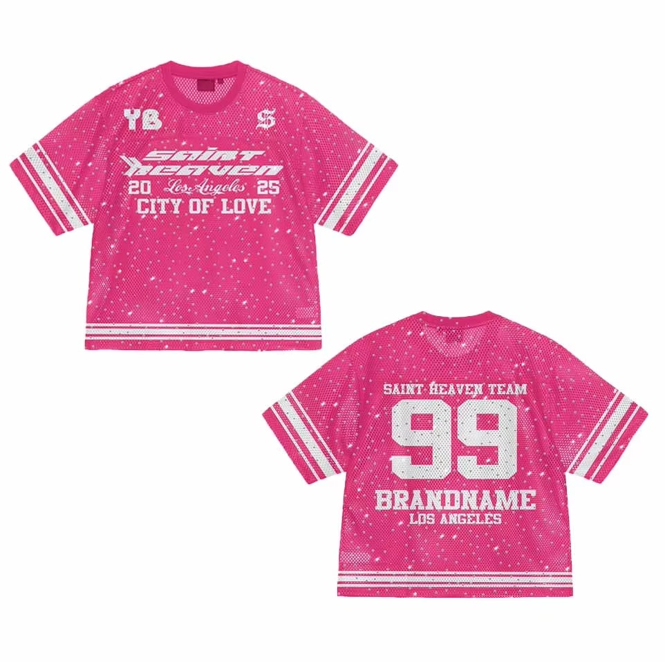 Custom Sublimation Men Cropped Boxy Retro Mesh Oversized American Football Jersey Supplier