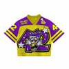 Custom Streetwear Cropped Graphic Oversized T-shirt Mesh Boxy American Football Jersey