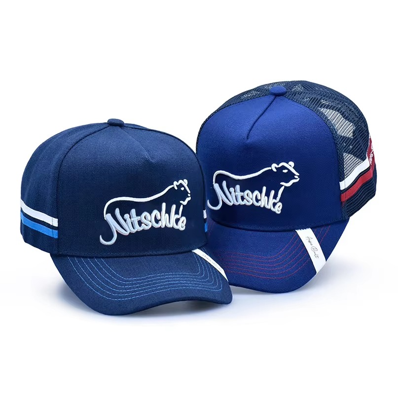 High Quality Custom Logo Embroidery Designer Back Button Mesh Trucker Hat