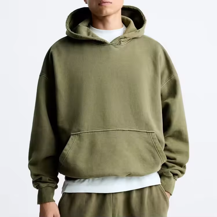 Oversized Heavy 400gsm Hoodie 100% Cotton Pullover Sweatshirt Custom Logo French Terry Hoodie