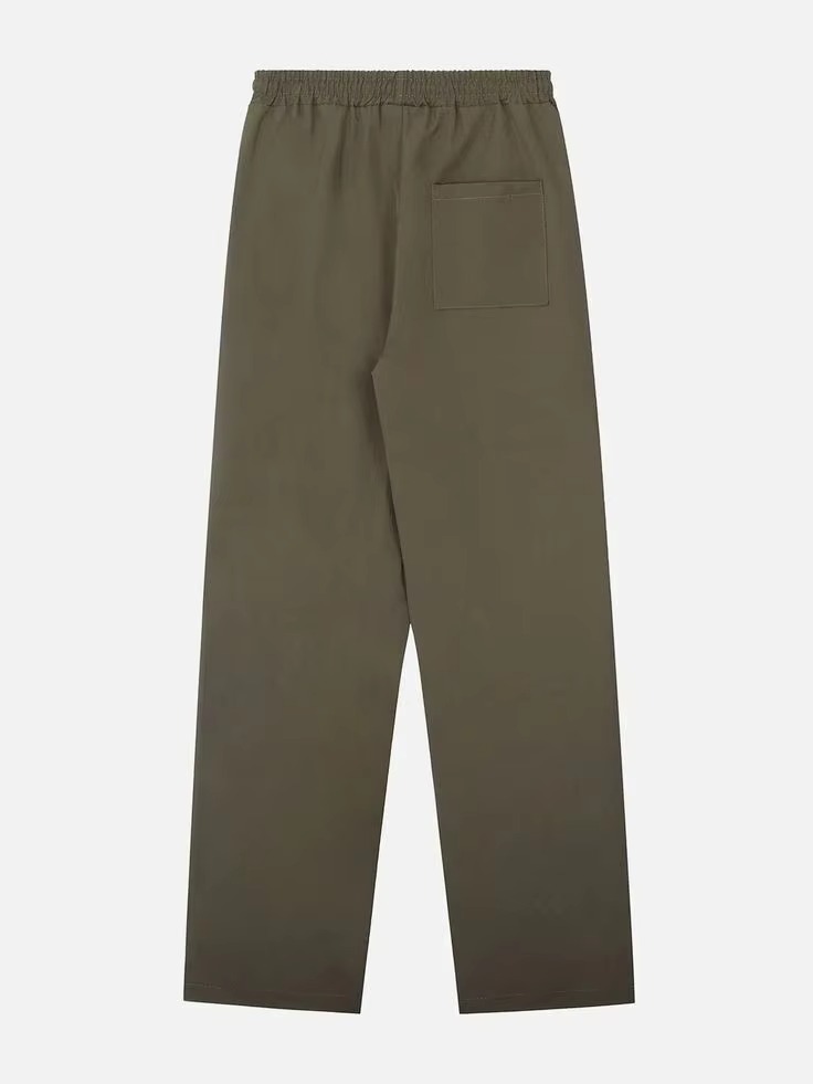 Custom Loose Fit Waterproof Nylon Fabric Utility Joggers Casual Streetwear Trousers Reflective Piping Cargo Pants