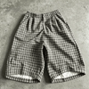 Custom Logo Mens Vintage Y2K Breathable Lined Elastic Drawstring Wide Leg Summer Streetwear Bermuda Shorts