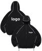 Custom Logo Reflective Piping Running Jacket Men's Waterproof Shell Hooded Jacket Coat Nylon Windbreaker Zip Jacket for Men