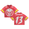 Custom Streetwear Cropped Graphic Oversized T-shirt Mesh Boxy American Football Jersey