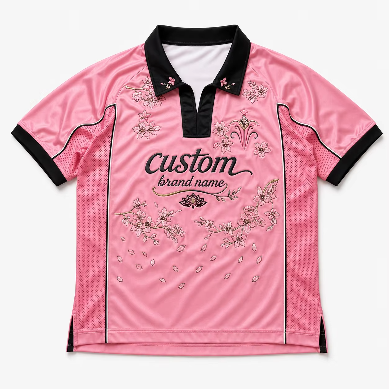 Clothing Manufacturer Custom Sublimation Printed Soccer Jersey Brand Letters 3D Embroidery Polo Collar Soccer T-shirts Wholesale