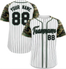 Customized Sports Event Clothing Baseball Jersey Shirt Breathable Quick Dry Button Fly Striped Print Baseball T-shirt Uniforms